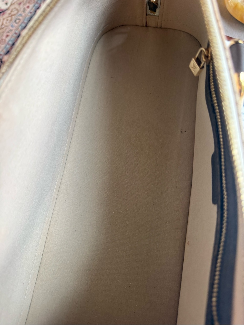 Louis Vuitton Beige Monogram Canvas and Brown Leather Satchel - Picture 16 of 16